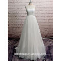 ZM16038 элегантный Белый пляж свадебные платья случайные простым мягким шифон свадебное платье